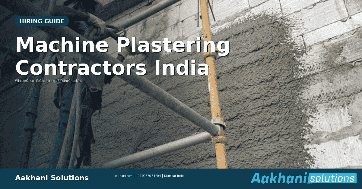 Machine Plastering Contractors India