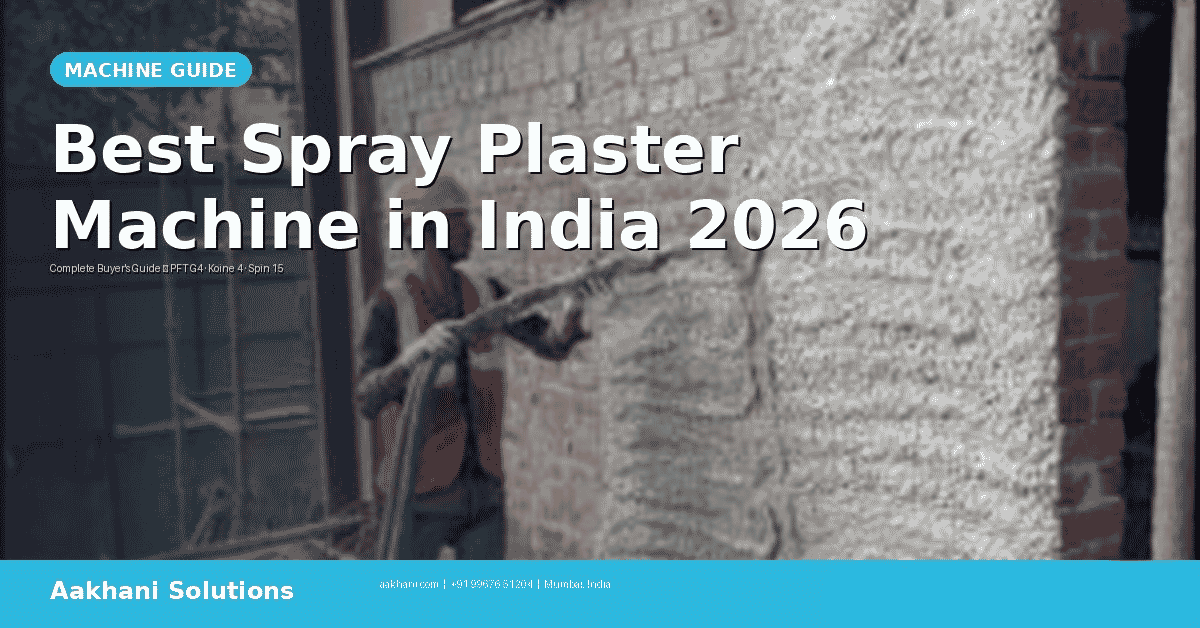 Spray Plaster Machine in India