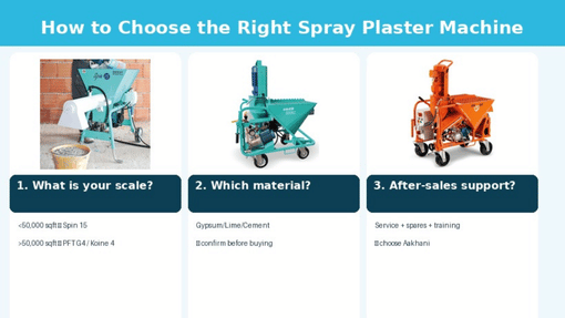Which spray plaster machine in India is best for residential projects